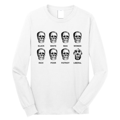 Patriot Liberal Skulls Freethinker Election Vote President Long Sleeve Shirt