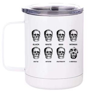 Patriot Liberal Skulls Freethinker Election Vote President 12 oz Stainless Steel Tumbler Cup