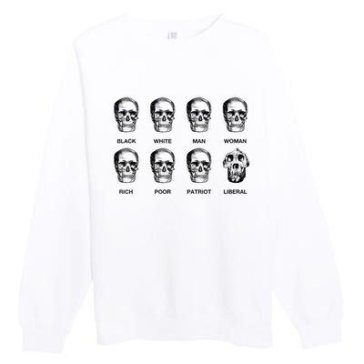 Patriot Liberal Skulls Freethinker Election Vote President Premium Crewneck Sweatshirt