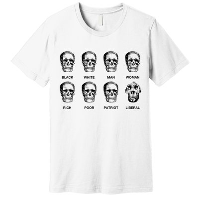 Patriot Liberal Skulls Freethinker Election Vote President Premium T-Shirt