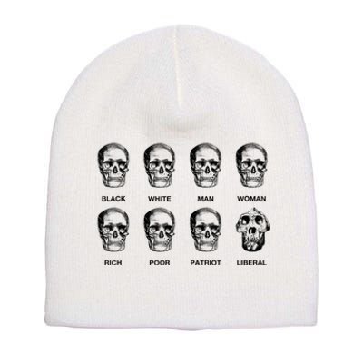 Patriot Liberal Skulls Freethinker Election Vote President Short Acrylic Beanie