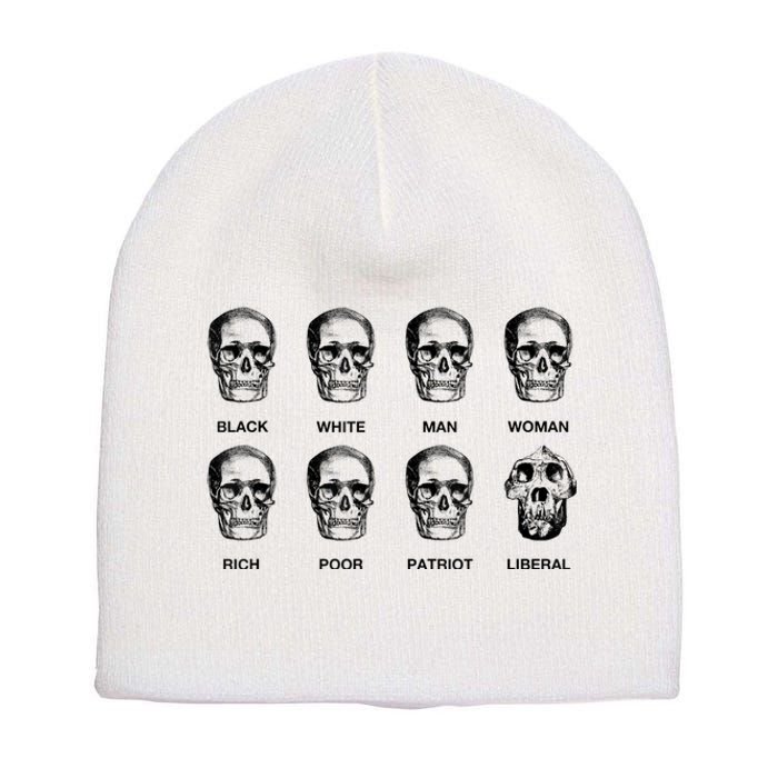 Patriot Liberal Skulls Freethinker Election Vote President Short Acrylic Beanie