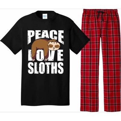 Peace Love Sloths Gift Sloth Gift Pajama Set