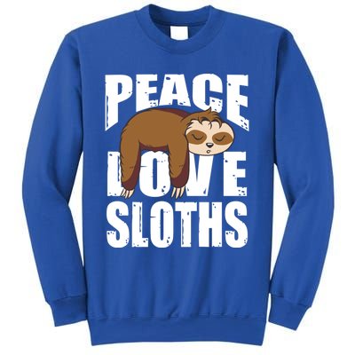 Peace Love Sloths Gift Sloth Gift Sweatshirt