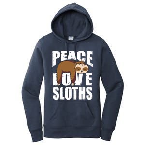 Peace Love Sloths Gift Sloth Gift Women's Pullover Hoodie