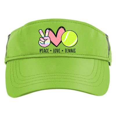 Peace Love Tennis Cute Design Teen Little Girl Meaningful Gift Adult Drive Performance Visor