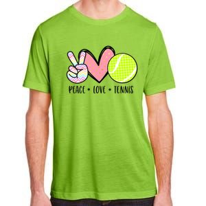 Peace Love Tennis Cute Design Teen Little Girl Meaningful Gift Adult ChromaSoft Performance T-Shirt