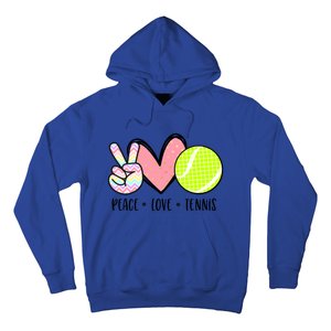 Peace Love Tennis Cute Design Teen Little Girl Meaningful Gift Hoodie