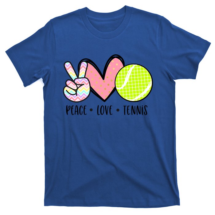 Peace Love Tennis Cute Design Teen Little Girl Meaningful Gift T-Shirt