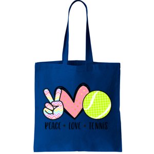 Peace Love Tennis Cute Design Teen Little Girl Meaningful Gift Tote Bag