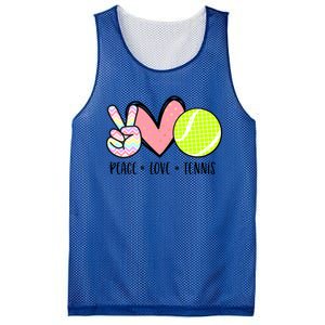 Peace Love Tennis Cute Design Teen Little Girl Meaningful Gift Mesh Reversible Basketball Jersey Tank