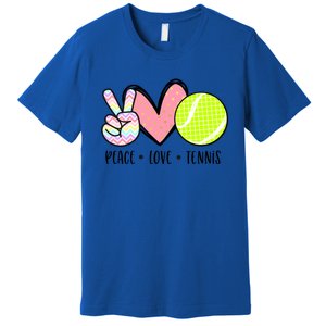 Peace Love Tennis Cute Design Teen Little Girl Meaningful Gift Premium T-Shirt