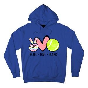 Peace Love Tennis Cute Design Teen Little Girl Meaningful Gift Tall Hoodie