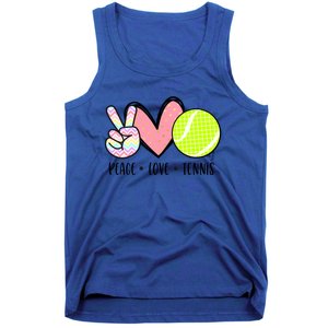 Peace Love Tennis Cute Design Teen Little Girl Meaningful Gift Tank Top