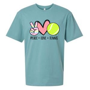 Peace Love Tennis Cute Design Teen Little Girl Meaningful Gift Sueded Cloud Jersey T-Shirt