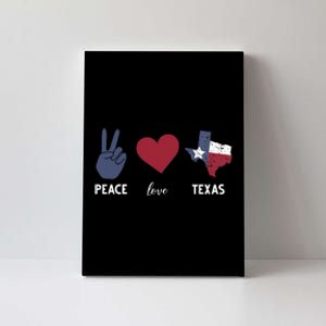 Peace Love Texas Flag Us State Patriotic Hippie Texan Texas Canvas