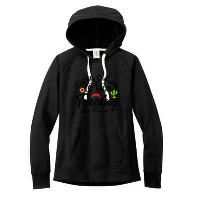 Live Like Everyday Is Taco Cute Taco Tuesday Mexican Food Lovers Women's Fleece Hoodie