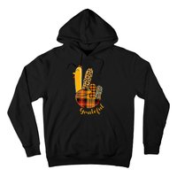 Peace Love Turkey Grateful Turkey Hand Sign Hoodie