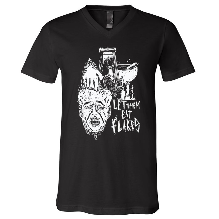 Punkwithacamera Let Them Eat Flakes V-Neck T-Shirt