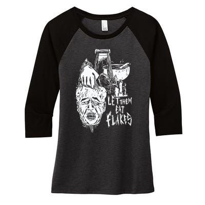 Punkwithacamera Let Them Eat Flakes Women's Tri-Blend 3/4-Sleeve Raglan Shirt