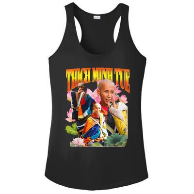 Peace Lotus Thich Minh Tue Buddha Vietnam Buddha Ladies PosiCharge Competitor Racerback Tank