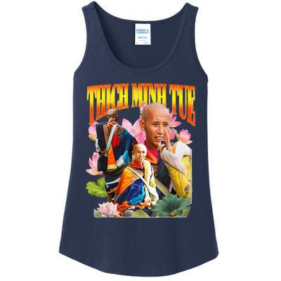 Peace Lotus Thich Minh Tue Buddha Vietnam Buddha Ladies Essential Tank