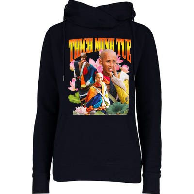 Peace Lotus Thich Minh Tue Buddha Vietnam Buddha Womens Funnel Neck Pullover Hood