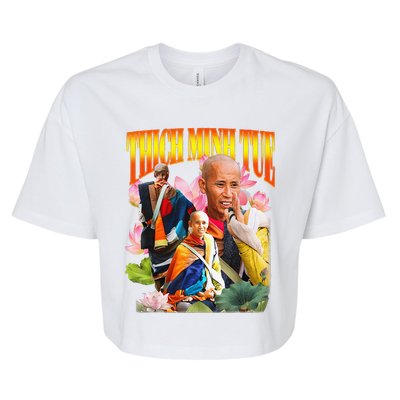 Peace Lotus Thich Minh Tue Buddha Vietnam Buddha Bella+Canvas Jersey Crop Tee