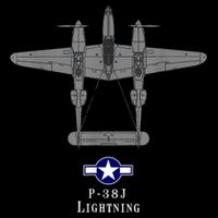 P38 Lightning Tech Drawing WWII Fighter Airplane Flat Bill Trucker Hat