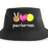 Peace Love Tennis Leopard Print Girls Wo Tennis Sustainable Bucket Hat