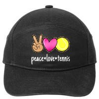 Peace Love Tennis Leopard Print Girls Wo Tennis 7-Panel Snapback Hat