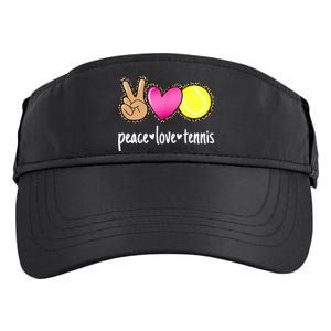 Peace Love Tennis Leopard Print Girls Wo Tennis Adult Drive Performance Visor