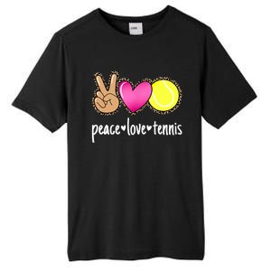 Peace Love Tennis Leopard Print Girls Wo Tennis Tall Fusion ChromaSoft Performance T-Shirt