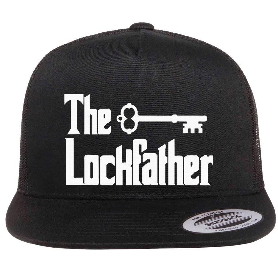 Professional Locksmith The Lockfather Flat Bill Trucker Hat