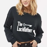 Professional Locksmith The Lockfather Cropped Pullover Crew