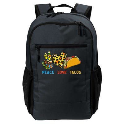 Peace Love Tacos Cute Taco Tuesday Mexican Food Lovers Daily Commute Backpack