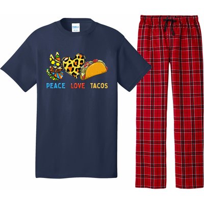 Peace Love Tacos Cute Taco Tuesday Mexican Food Lovers Pajama Set