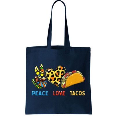 Peace Love Tacos Cute Taco Tuesday Mexican Food Lovers Tote Bag