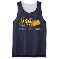 Peace Love Tacos Cute Taco Tuesday Mexican Food Lovers Mesh Reversible Basketball Jersey Tank