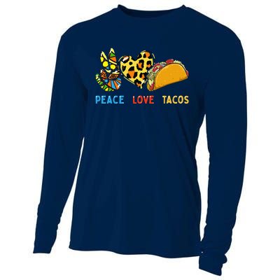 Peace Love Tacos Cute Taco Tuesday Mexican Food Lovers Cooling Performance Long Sleeve Crew