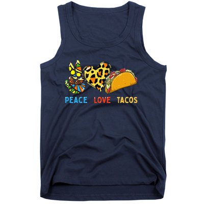 Peace Love Tacos Cute Taco Tuesday Mexican Food Lovers Tank Top