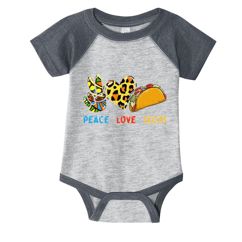 Peace Love Tacos Cute Taco Tuesday Mexican Food Lovers Infant Baby Jersey Bodysuit