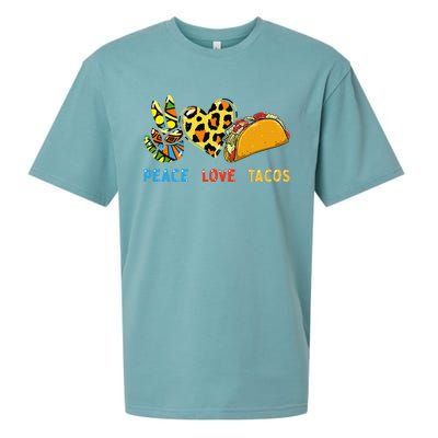 Peace Love Tacos Cute Taco Tuesday Mexican Food Lovers Sueded Cloud Jersey T-Shirt