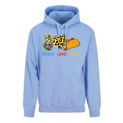 Peace Love Tacos Cute Taco Tuesday Mexican Food Lovers Unisex Surf Hoodie