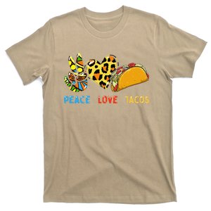 Peace Love Tacos Cute Taco Tuesday Mexican Food Lovers T-Shirt