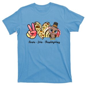 Peace Love Thanksgiving Gobble Turkey Thanksgiving Gift T-Shirt