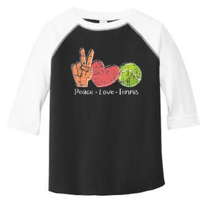 Peace Love Tennis Tournament Player Toddler Fine Jersey T-Shirt