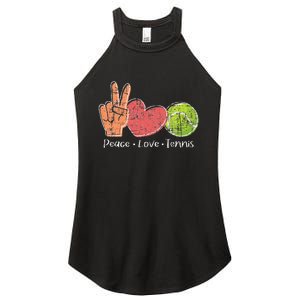 Peace Love Tennis Tournament Player Women's Perfect Tri Rocker Tank