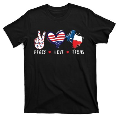 Peace Love Texas Flag Grown Souvenirs T-Shirt