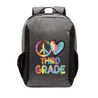 Peace Love Third Grade Funny Tie Dye Hello Third Grade Gift Vector Backpack
